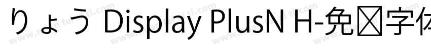 りょう Display PlusN H字体转换